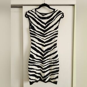 Express Knit Zebra Sweater Dress - XS